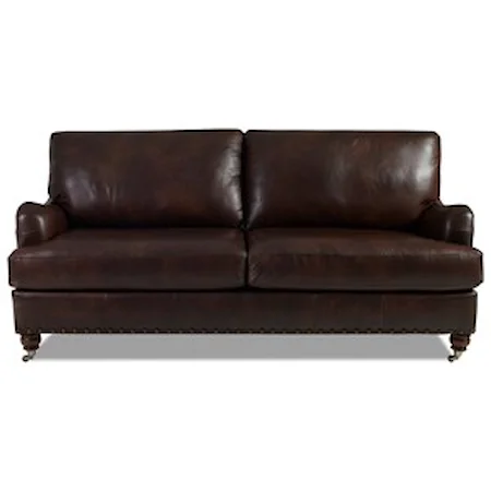 Transitional Sofa with English Rolled Arms